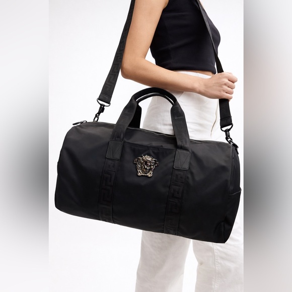 Versace Medusa Logo Boston Bag Gym Bag Duffle Bag Weekender Unisex NWT - Picture 2 of 8